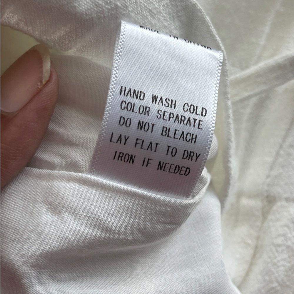 LE LIS | White Paper Bag Drawstring Shorts Sz M - Picture 7 of 8